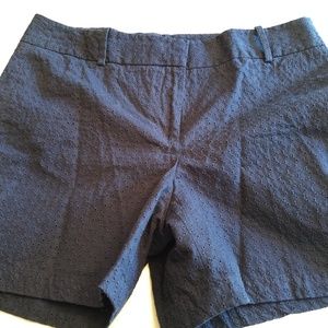 Talbot's Navy blue eyelet shorts